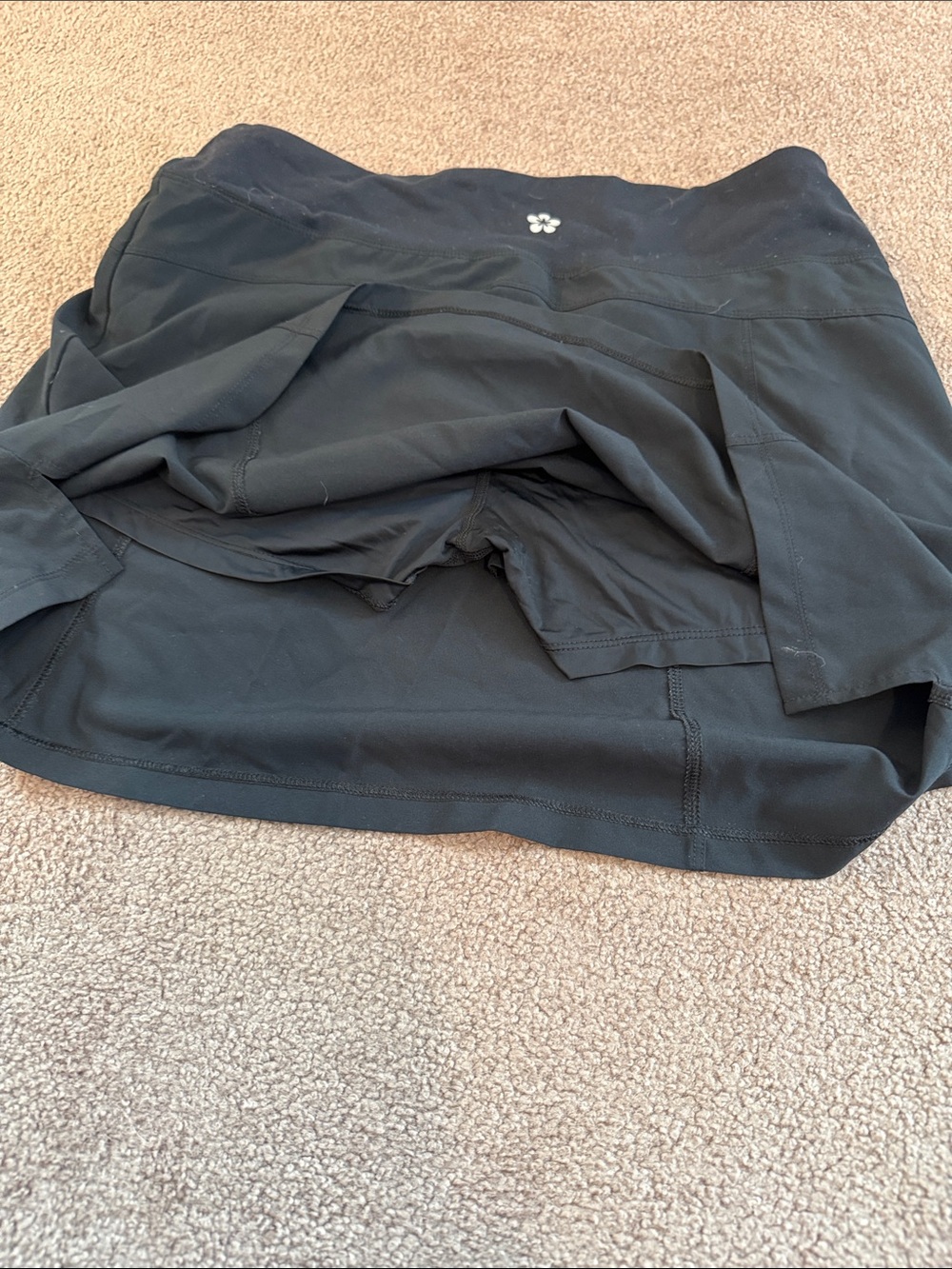 Tuff Athletics Black A-Line Active Skirt with Zip Pocket - Picture 4 of 4